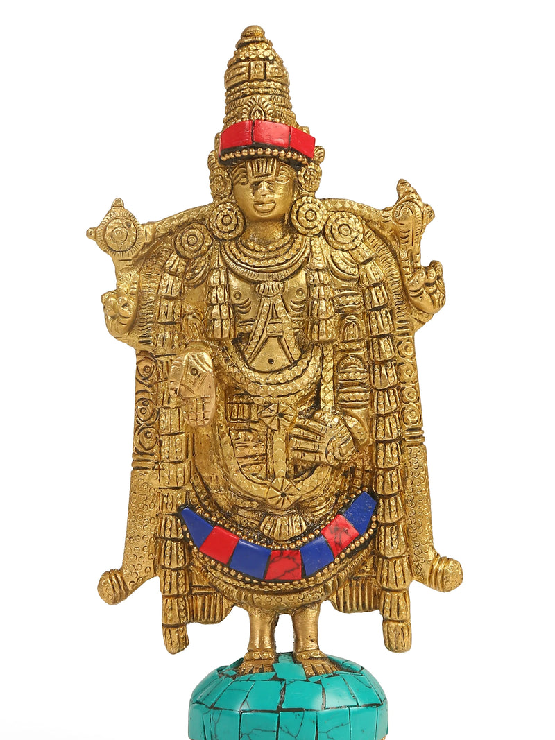 Brass Statue - Balaji With Stone Work