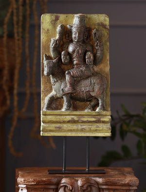 Antiquity Rustica Collective - Wooden South Devta Panel With Stand