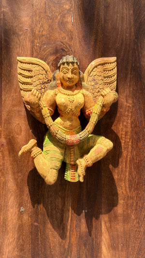 Handcrafted Wooden Gandharva