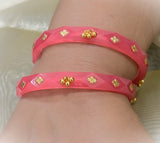 Ruhani  Brass leaf And Small Bell Bangles