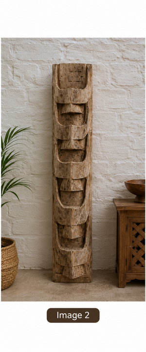 Handcrafted Wooden Tribal Mask naga panel