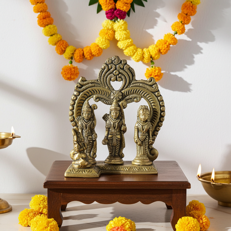 Brass Intricately Carved Ram Darbar