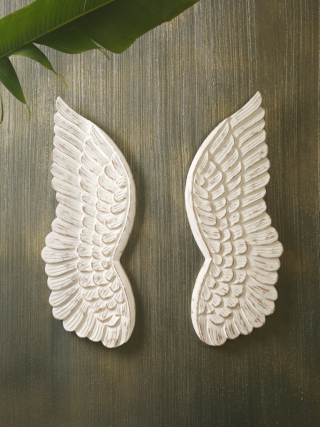 Distressed White Angel Wings (Set of 2) – Revive Home