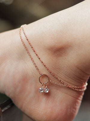 siya Brass plated with studs anklet