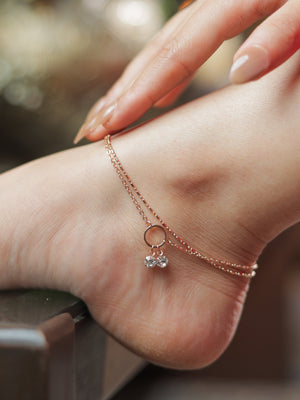 siya Brass plated with studs anklet