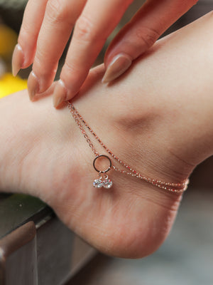 siya Brass plated with studs anklet