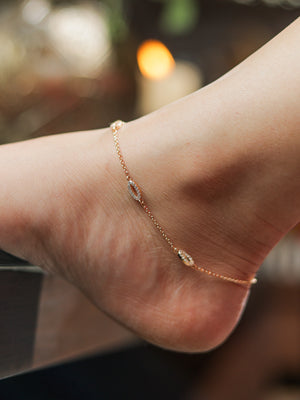 siya Brass plated with studs anklet