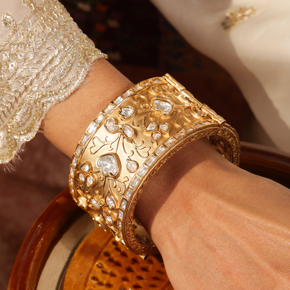 Zarin Royal Polki Heritage Kada