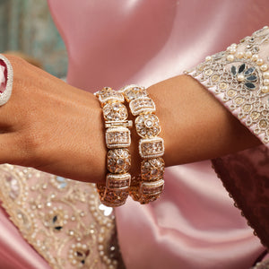 Gulbahar Polki Pearl Regal Statement Bracelet