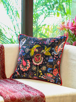 Digital Jungle Printed - Cotton Viscose Humming Bird Cushion