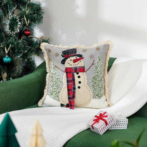 Snowman Christmas Cushion