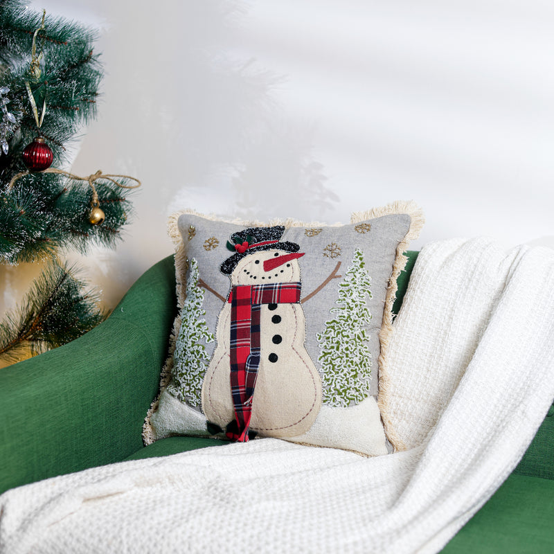 Snowman Christmas Cushion