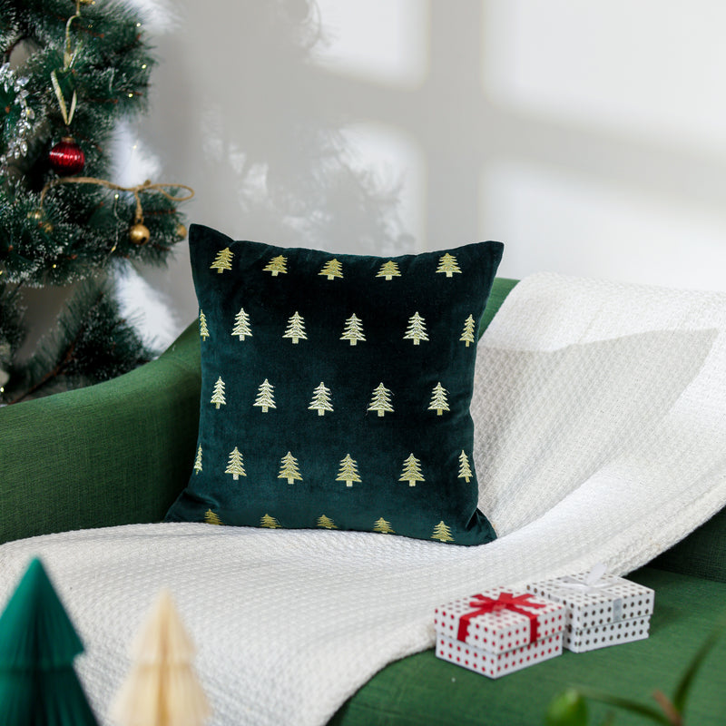 Christmas Cushion Cover with Small Trees