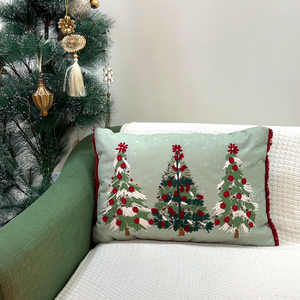 Christmas tree design cushion-Filled