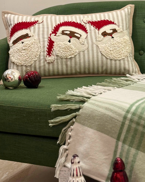 Santa Face Trio Cushion Cover
