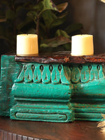 Wooden Block Candle Holder