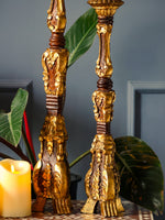Candle Holders - A Symphony of Radiant Gold Foil Designs