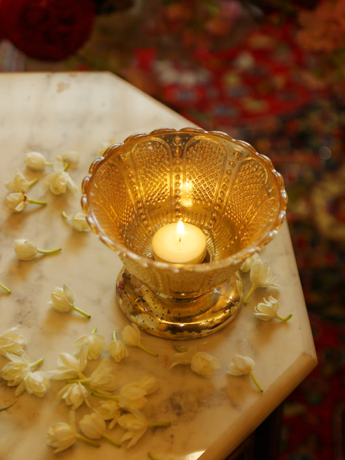 Mercury Glass Decorative Bowl