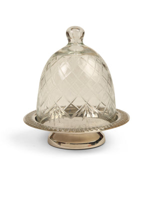 Round Cake Plate with Glass Dome