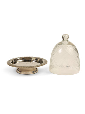 Round Cake Plate with Glass Dome