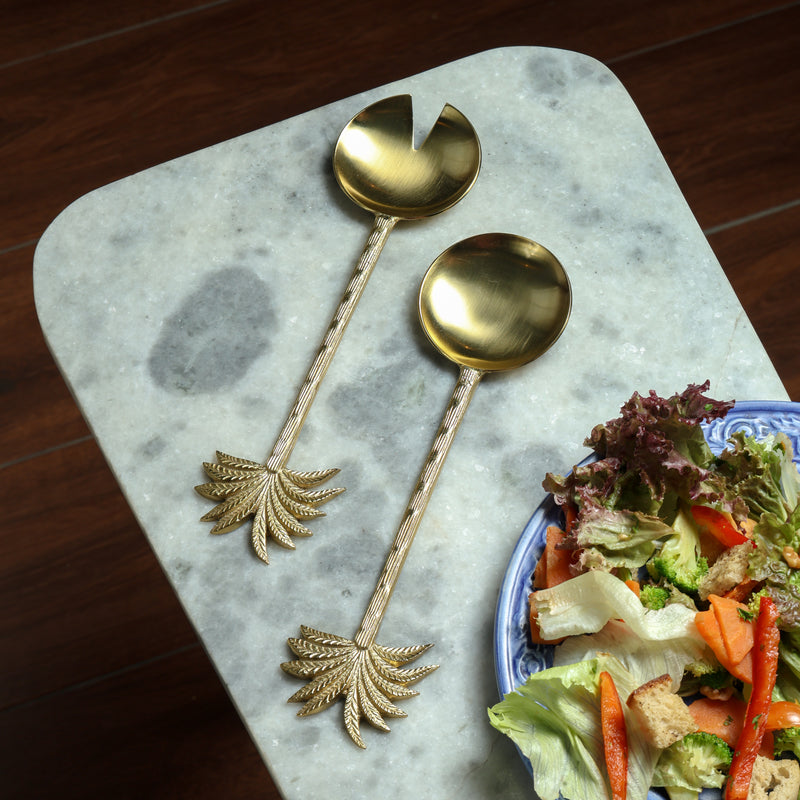 Antique Gold salad server