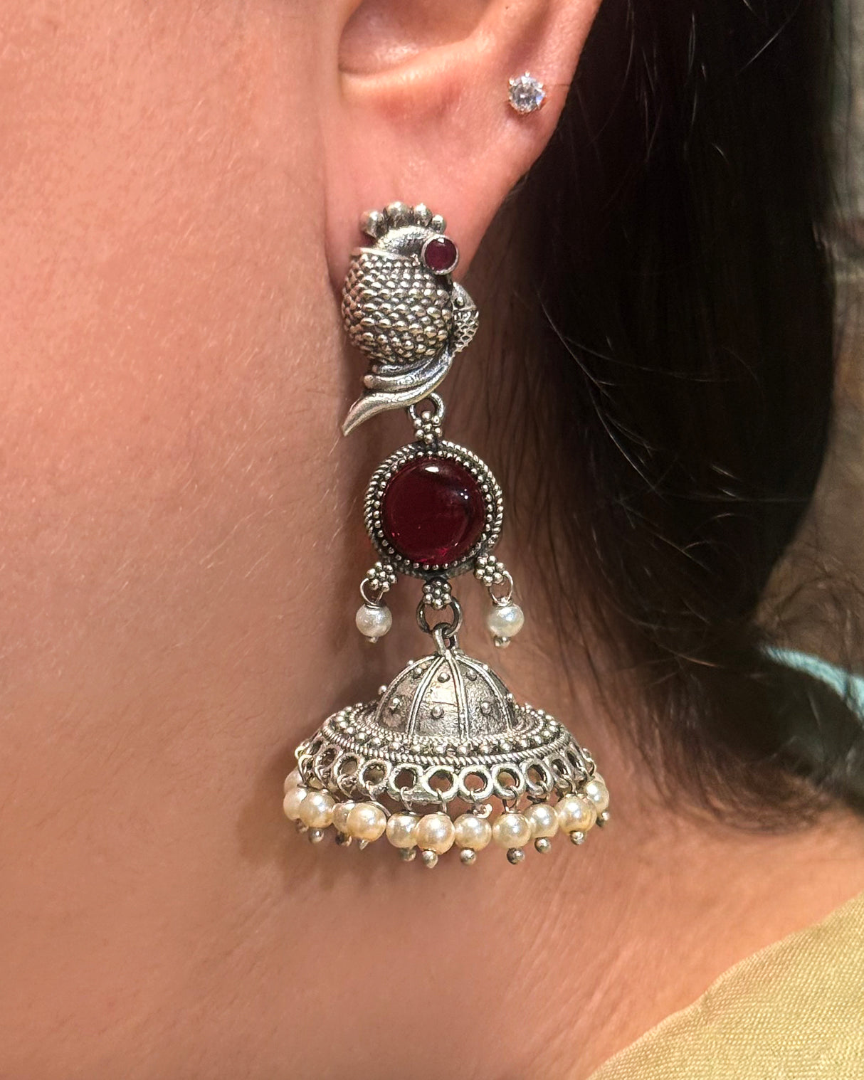 Pankhuri Peacock design Jhumka
