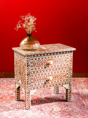 Resin Radiance- Side table with drawers