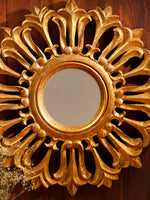 Carved Mirror Frames - Elegance in Gold Foil Round Mirrors