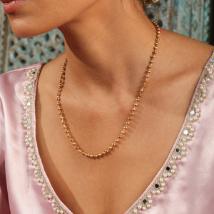 Sunehri Bead Chain Necklace