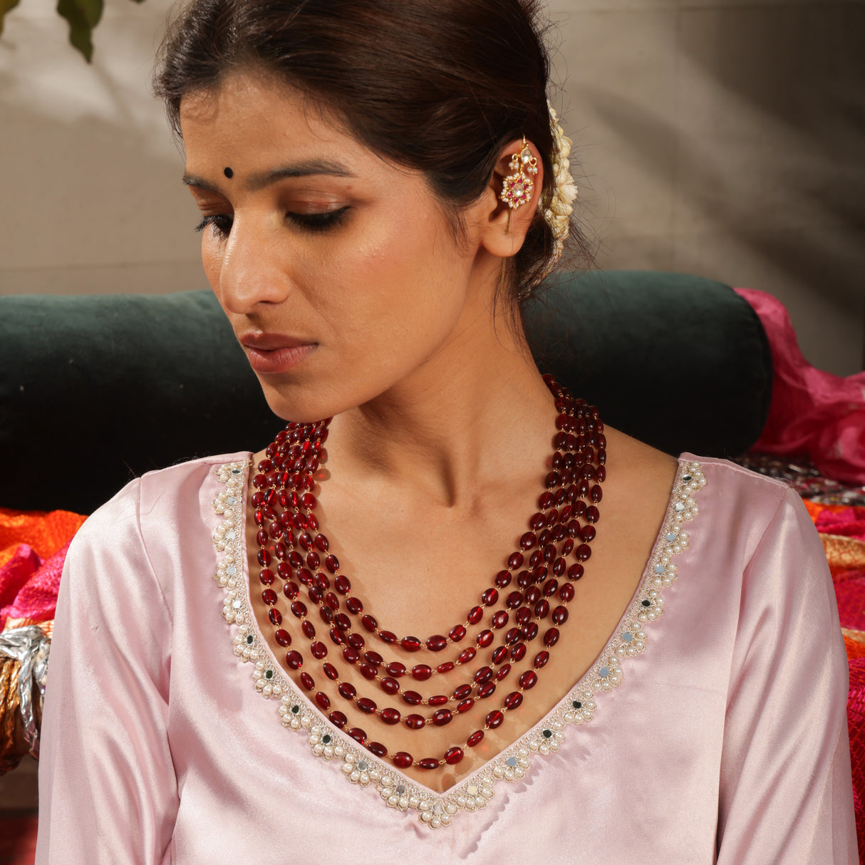 Iraaya Surkh Noor Necklace Set