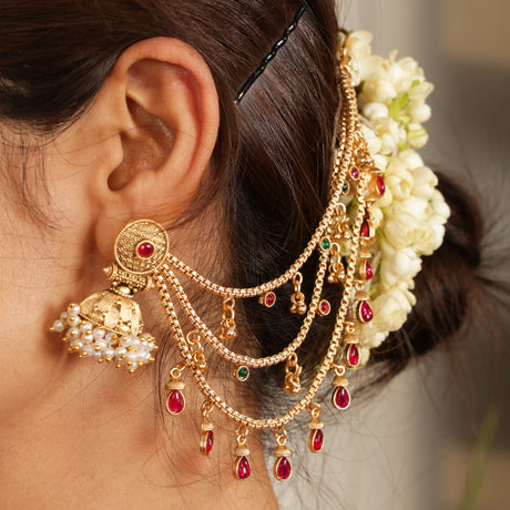 Moonara Royal Pearl Kundan Necklace Set