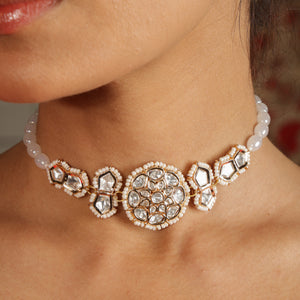 Lumi Pearl Radiance Kundan Necklace Set