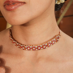 Reya Ruby Glow Kundan Choker Set