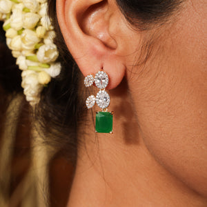 Falak Emerald Royale Diamond-Style Necklace Set