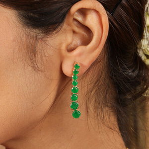 Sumaiya Emerald Glow Modern Necklace  Set