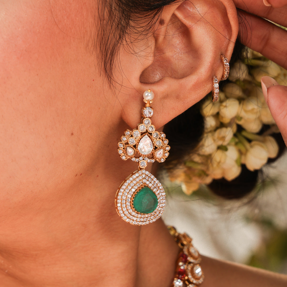 Kalyani Emerald Royale Layered Necklace Set