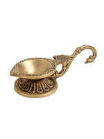 Brass Diya with Swan Handle