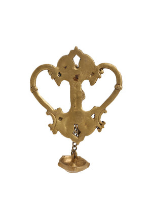 Brass Peacock hanging wall lamp