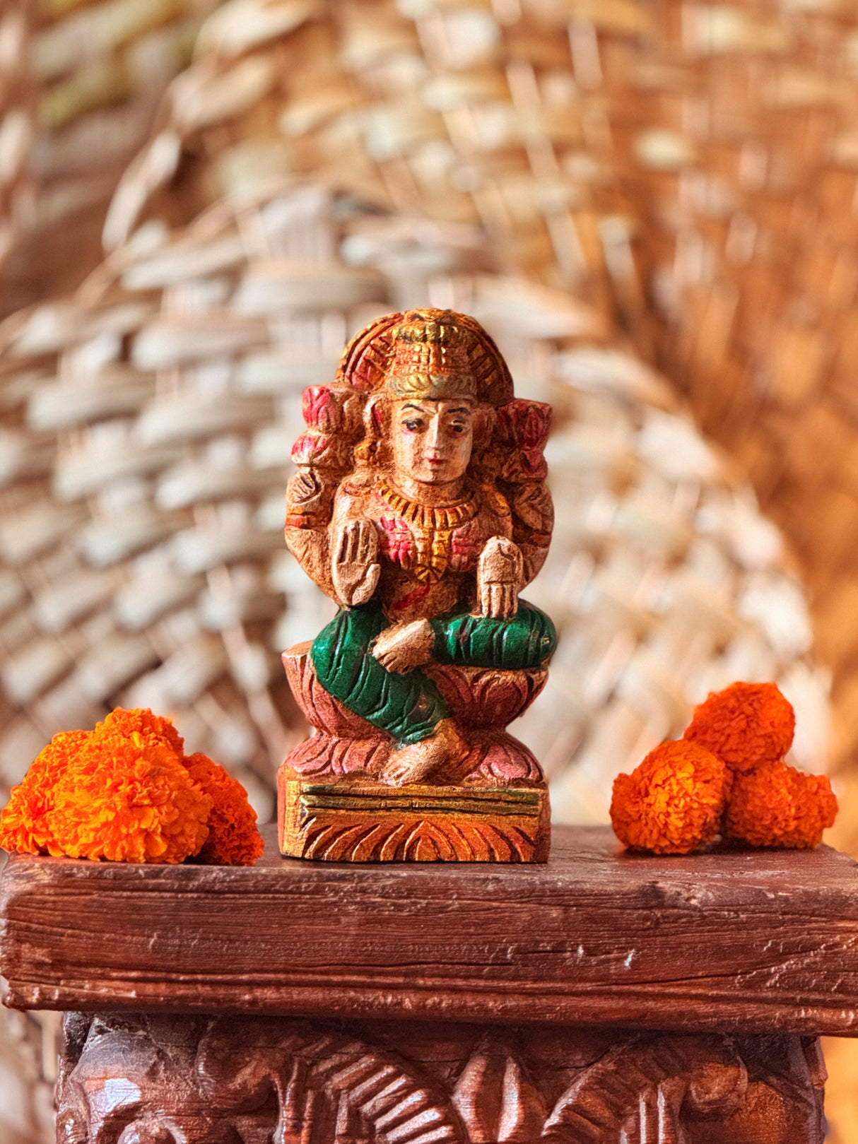 Wooden Whisper - Lakshmi Carved