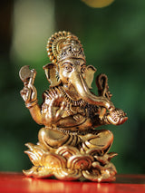Laxmi Ganesha-Brass Statue