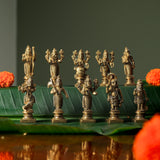 Intricately Carved  Dasavatara Brass Statue
