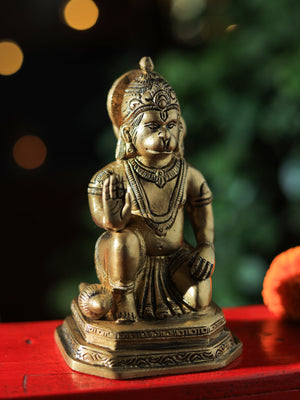 Sankat Mochan Hanuman Brass Statue