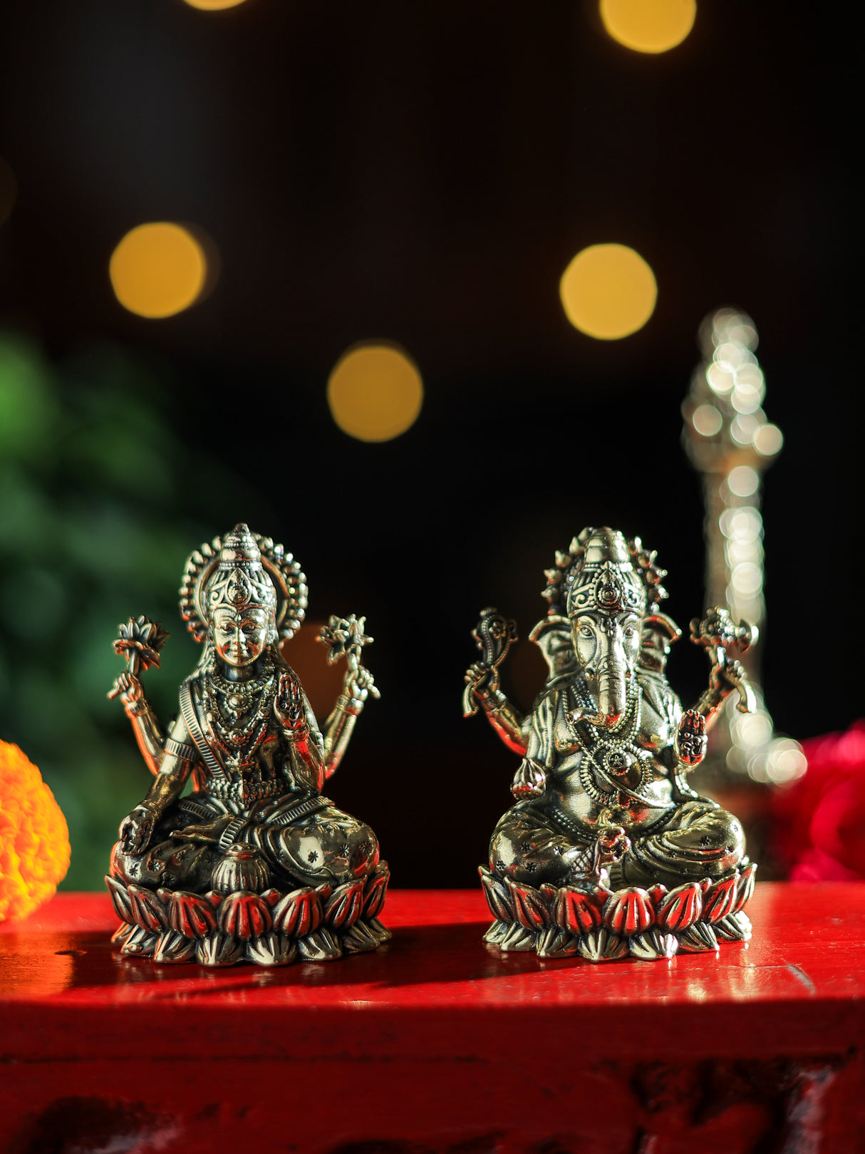 Laxmi Ganesha Brass Statue