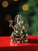 Laxmi Ganesha Brass Statue