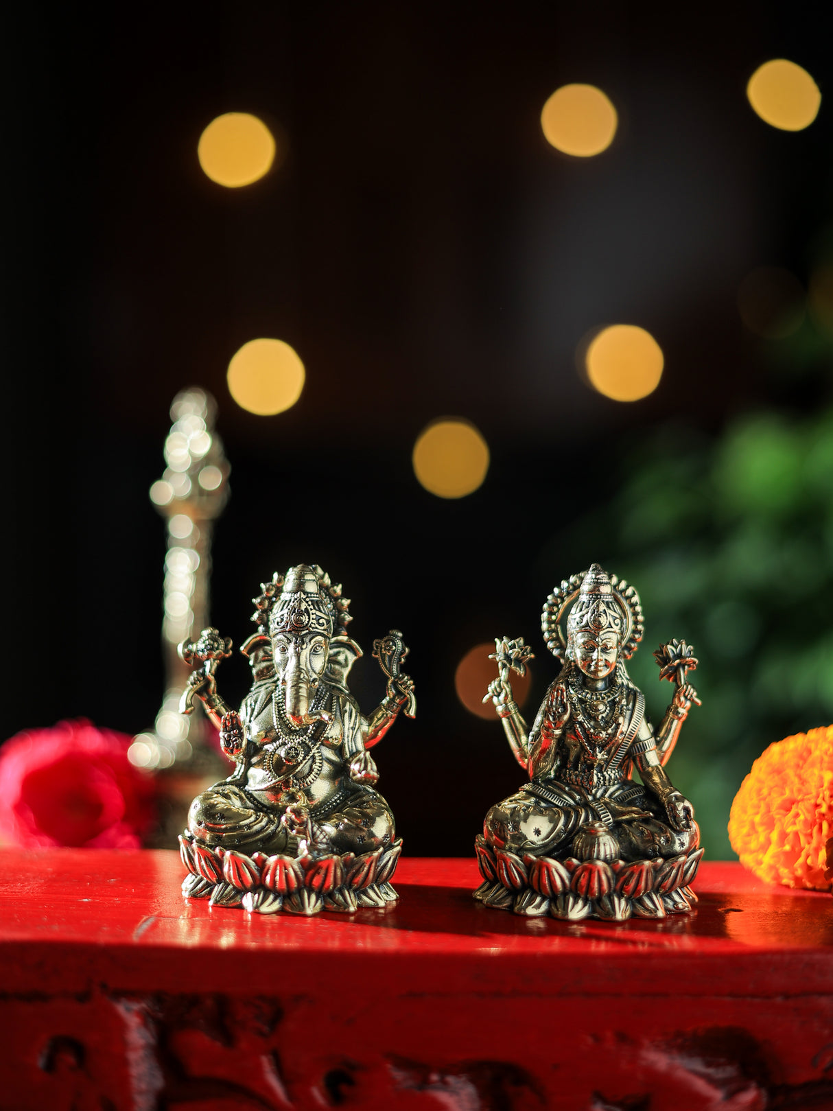 Laxmi Ganesha Brass Statue