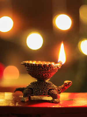 Tortoise Brass Diya