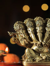 Brass Panchmukhi Ganesha