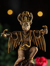 Painted  Garuda Brass Statue