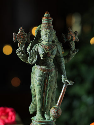 Painted  Garuda Brass Statue