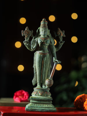 Painted  Garuda Brass Statue